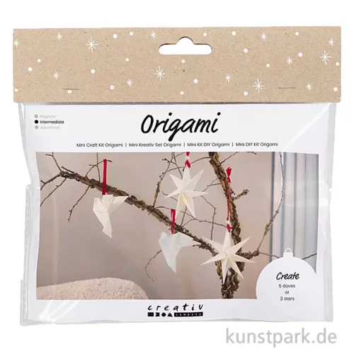 Artikelbild 1 des Artikels “Mini Bastelset - Origami Baumschmuck, Rot, Weiß “