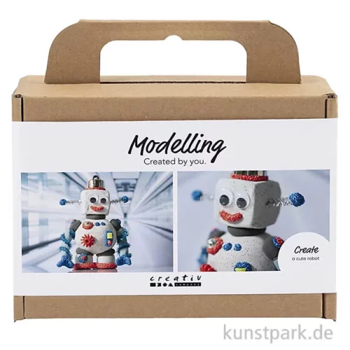 Artikelbild 1 des Artikels “Mini Bastelset - Roboter Modellieren, Blau, Grau, Rot “