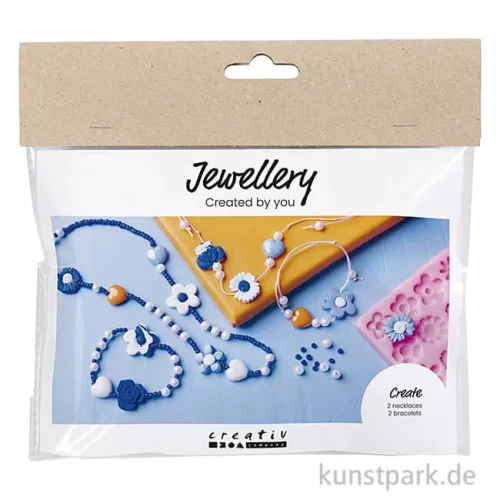 Artikelbild 1 des Artikels “Mini Bastelset Schmuck, Blumen, Blau, Weiß “