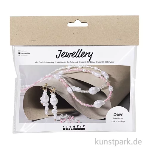 Artikelbild 1 des Artikels “Mini Bastelset Schmuck, Halsketten + Ohrringe mit Wachsperlen “