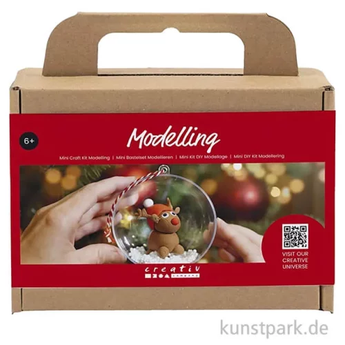 Artikelbild 1 des Artikels “Mini Bastelset Weihnachtskugel Modellieren, Rentier “