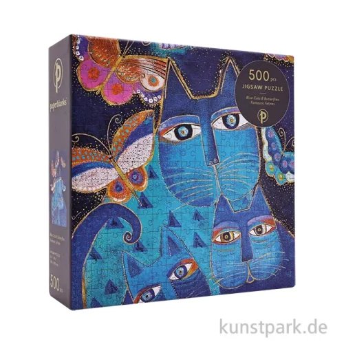 Artikelbild 1 des Artikels “PAPERBLANKS Puzzle - Katzen mit Schmetterlingen, 500 Teile “