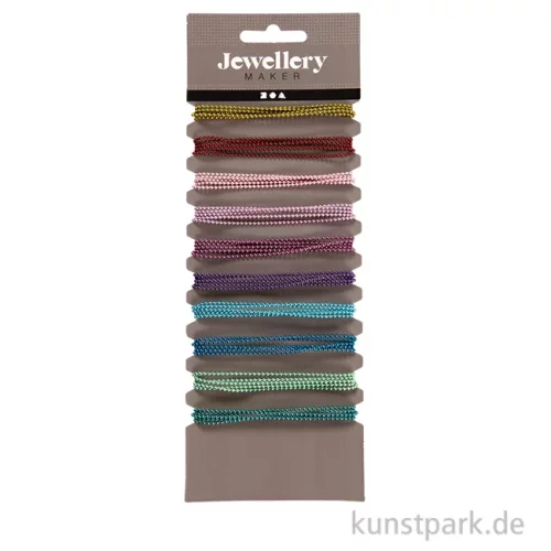 Artikelbild 1 des Artikels “Perlenketten mit Metallösen, Sortierte Farben, 1,5 mm, 10 x 80 cm “