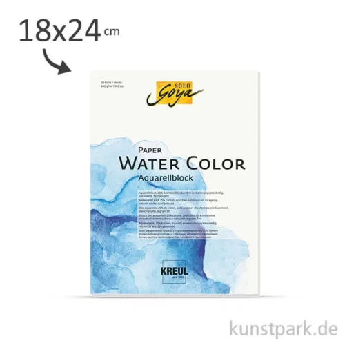 Artikelbild 1 des Artikels “Solo Goya Paper Water Color, 20 Blatt, 300 g 18 x 24 cm“