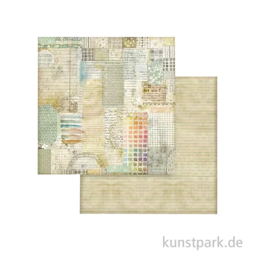 Artikelbild 1 des Artikels “Stamperia Scrappapier - Daisy Art Watercolor Pattern, 30,5 x 30,5 cm “
