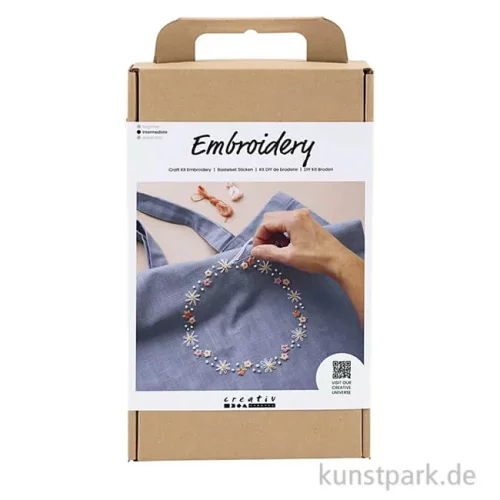 Artikelbild 1 des Artikels “Stickset für Anfänger - Tragetasche, Taubenblau “