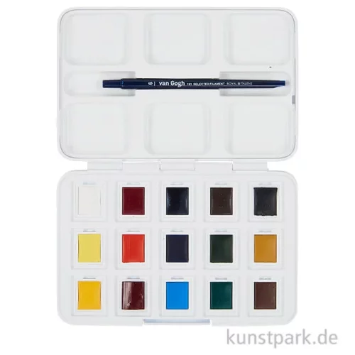 Artikelbild des Artikels “Talens VAN GOGH Aquarell Pocket Box mit 12+3 halben Näpfen “