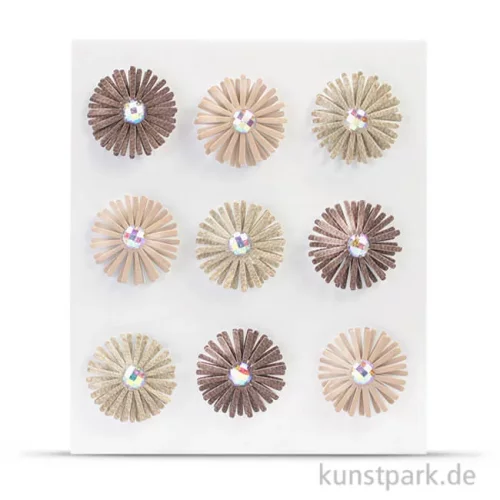 Artikelbild 1 des Artikels “Vintage Paper Blumen, 9 Stück sortiert “