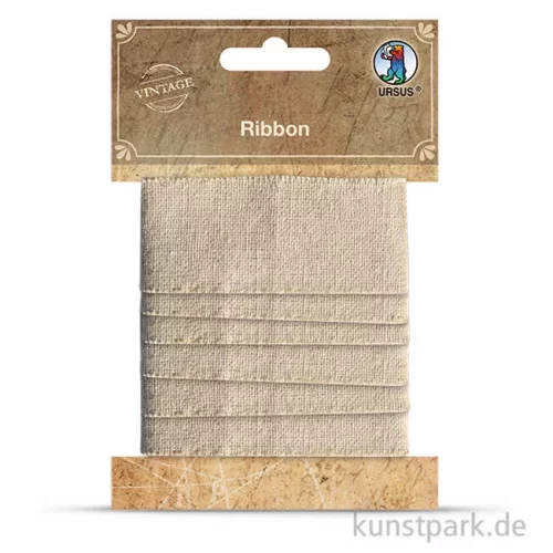 Artikelbild 1 des Artikels “Vintage Stoffband - Natur dunkel, 3 cm x 1 m “