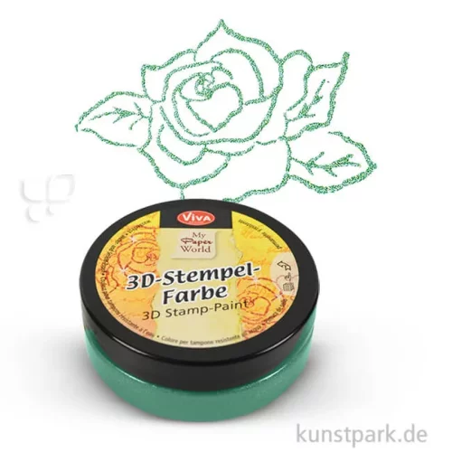Artikelbild 1 des Artikels “Viva Decor 3D-Stempelfarbe 50 ml | Lindgrün-Metallic“