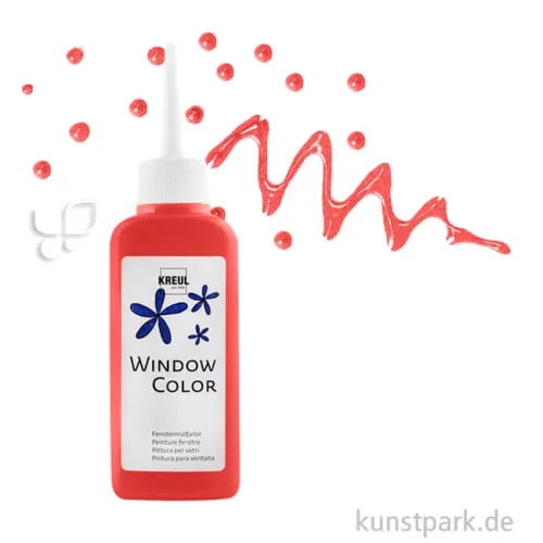 Artikelbild 1 des Artikels “KREUL Window Color Glasmalfarbe 80 ml Einzelfarbe | Kirschrot“
