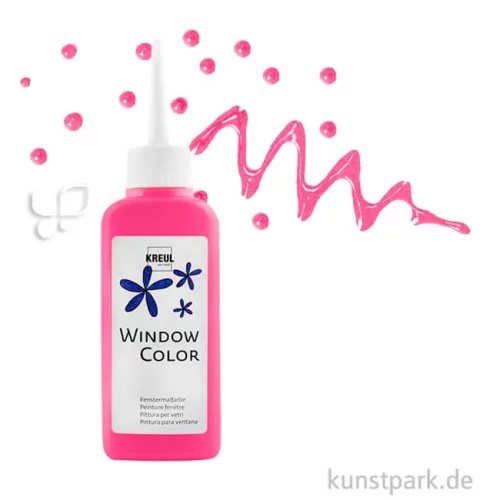 Artikelbild 1 des Artikels “KREUL Window Color Glasmalfarbe 80 ml Einzelfarbe | Leucht-Pink“