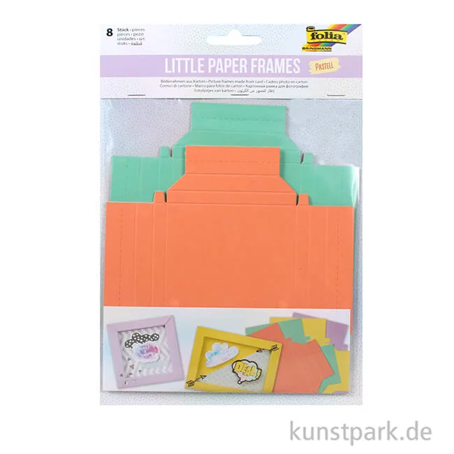Artikelbild 2 des Artikels “3D Bilderrahmen aus Pappe - Pastell, 8 Stück in 2 Größen, 4 Farben “