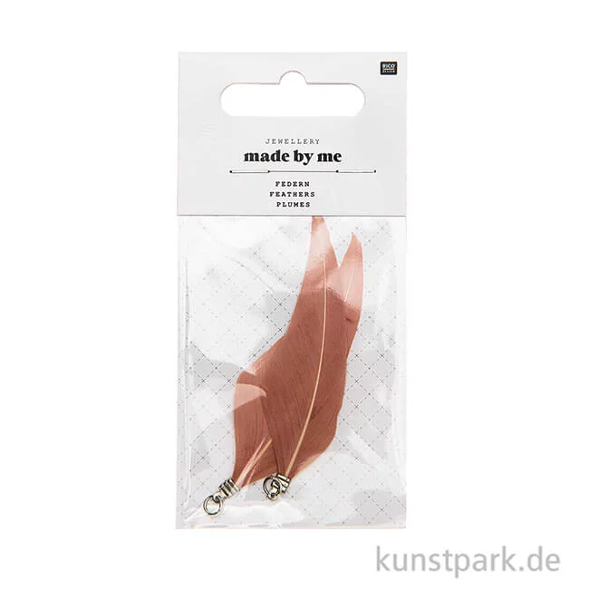 Artikelbild 2 des Artikels “Anhänger Federn - Puder dunkel, 2er Set “