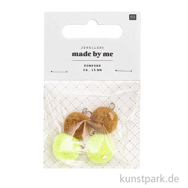 Artikelbild 2 des Artikels “Anhänger Mini Pompons - Gelb, 4er Set “