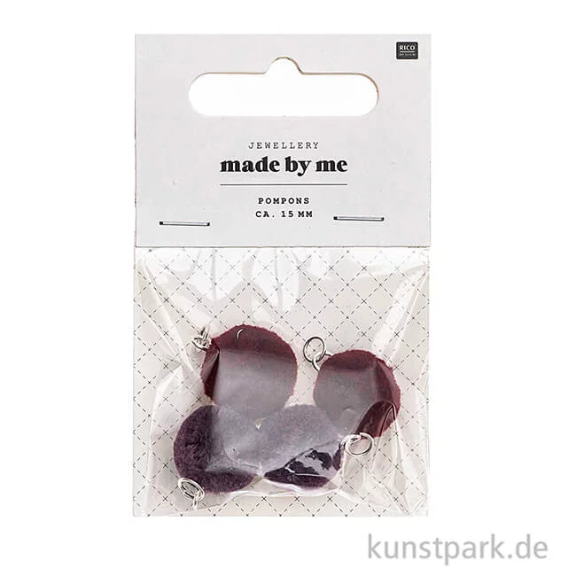 Artikelbild 2 des Artikels “Anhänger Mini Pompons - Lila, 4er Set “