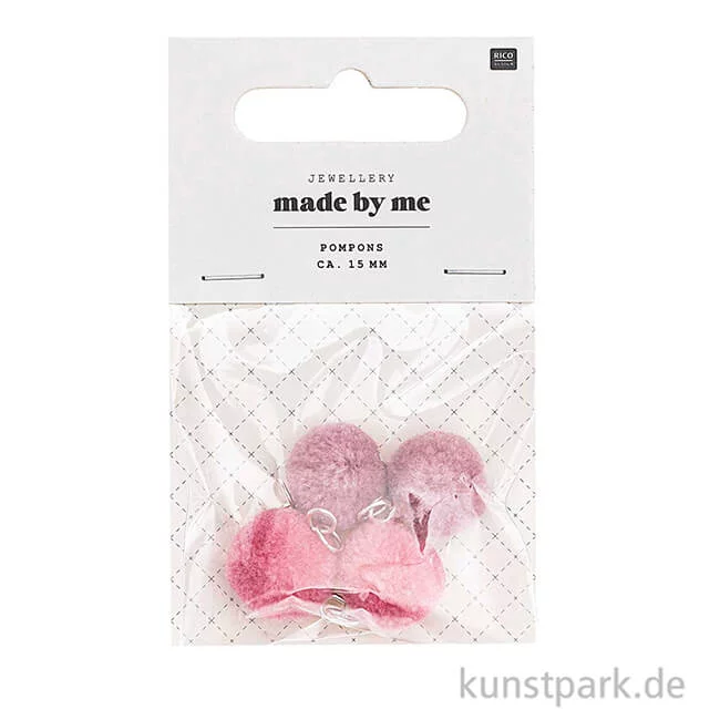 Artikelbild 2 des Artikels “Anhänger Mini Pompons - Mauve, 4er Set “