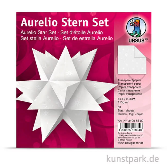 Artikelbild 2 des Artikels “Aurelio-Stern Bastelset - White Line Sterne, 14,8x14,8 cm, 115g “