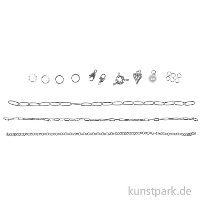 Artikelbild 2 des Artikels “Schmuck Bastelset Armbänder Click + Match, Silber “