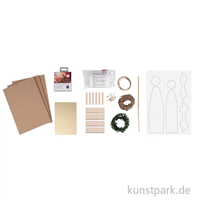 Artikelbild 2 des Artikels “Bastelset Engelmanufaktur - 2 Weihnachtsengel Figuren aus Gips “