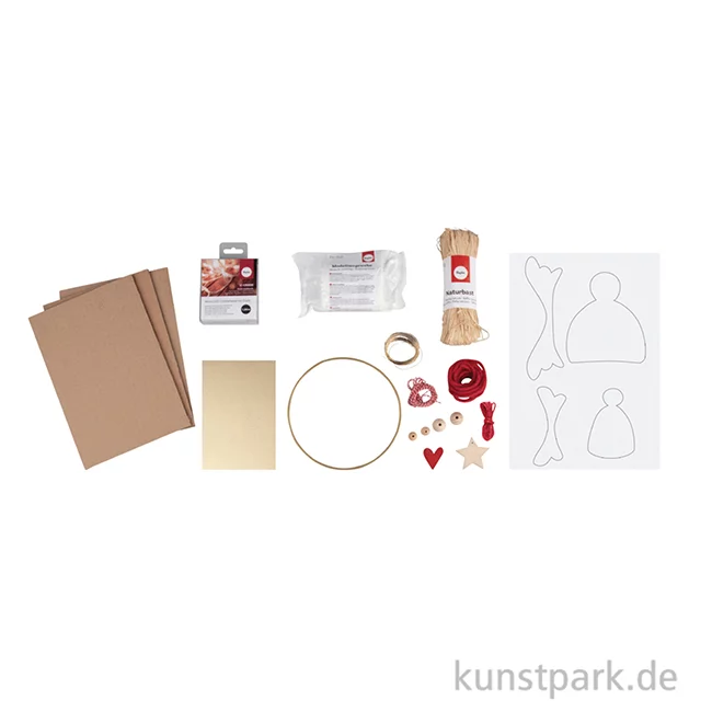 Artikelbild 2 des Artikels “Bastelset Engelmanufaktur - 2 Weihnachtsengel Hänger aus Gips “