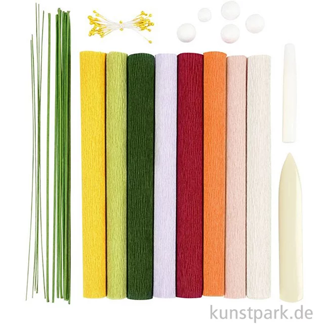 Artikelbild 2 des Artikels “Blumen aus Krepppapier Lernset mit viel Zubehör “