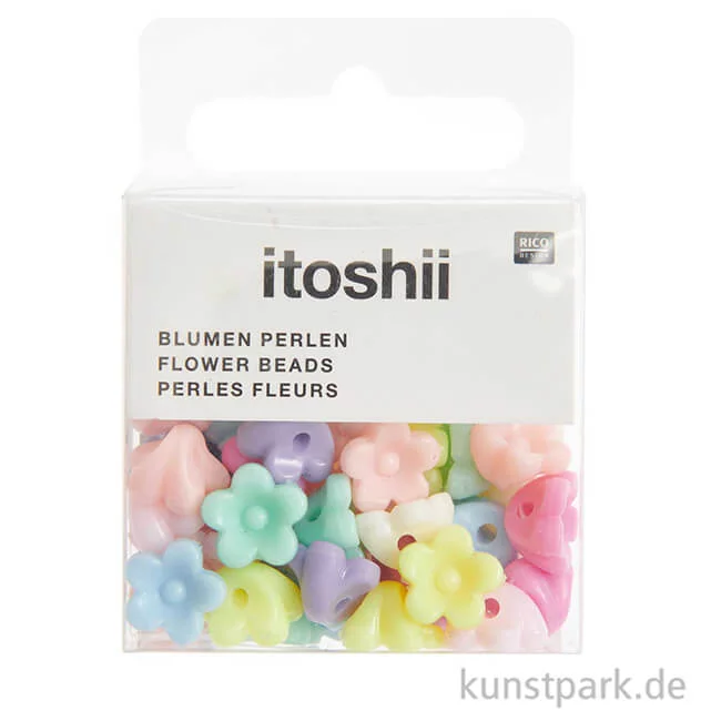 Artikelbild 2 des Artikels “Blumen Perlen, Pastell, 10 x 7 mm, 40 Stück “