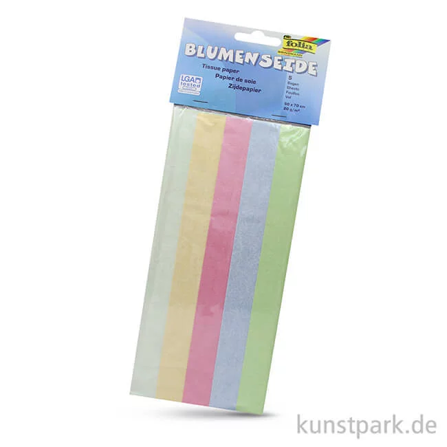 Artikelbild 2 des Artikels “Blumenseide 50x70 cm, 5 Bogen, 20g - irisierend “