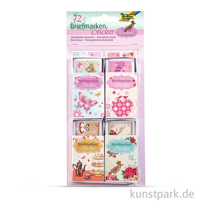 Artikelbild 2 des Artikels “Briefmarken-Sticker - Romantik, 72 Stück “