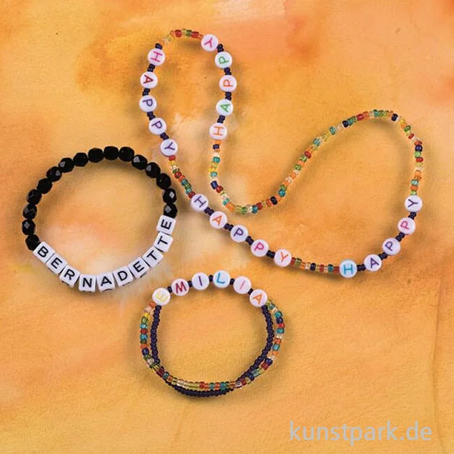 Artikelbild 2 des Artikels “Buchstaben Perlen, Alphabet farbig, 5 x 2 mm, 50 g “