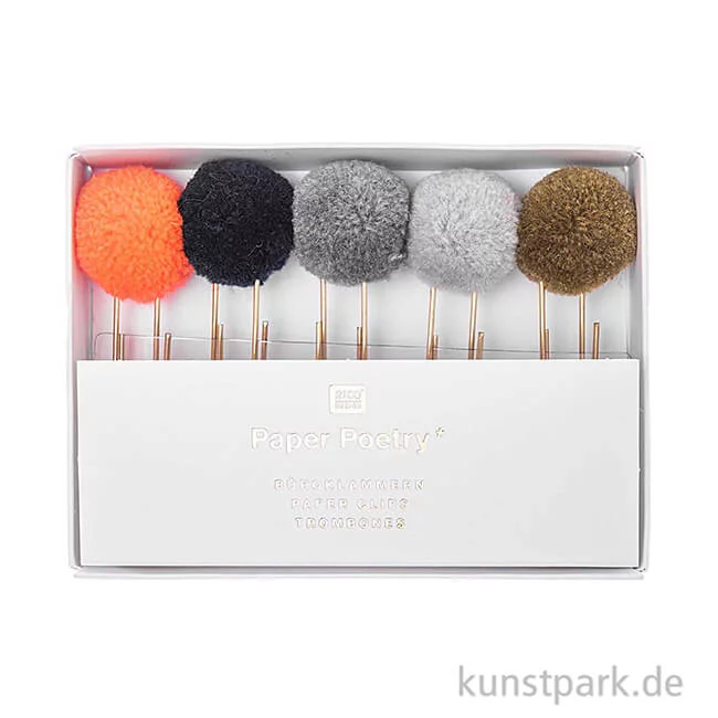 Artikelbild 2 des Artikels “Büroklammern mit Pompons - Herbst, 5 Stück “