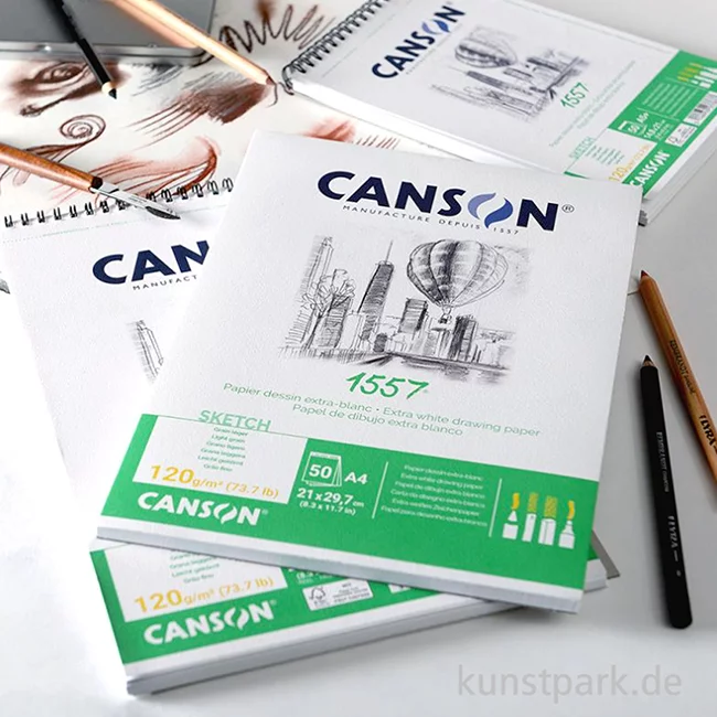 Artikelbild 2 des Artikels “Canson 1557 Skizzenpapier, 50 Blatt, 120 g “