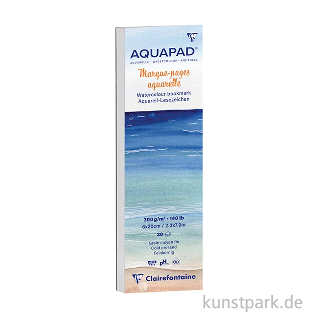 Artikelbild 2 des Artikels “Clairefontaine Aquapad Aquarellpapier, Lesezeichen, 20 Blatt, 300g “