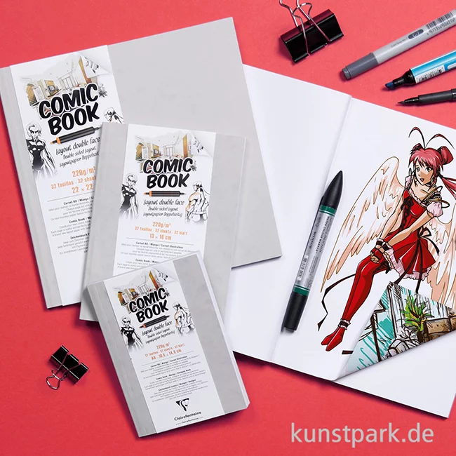 Artikelbild 2 des Artikels “Clairefontaine Comic Book, doppelseitiges Layoutpapier, 220g, 32 Blatt “