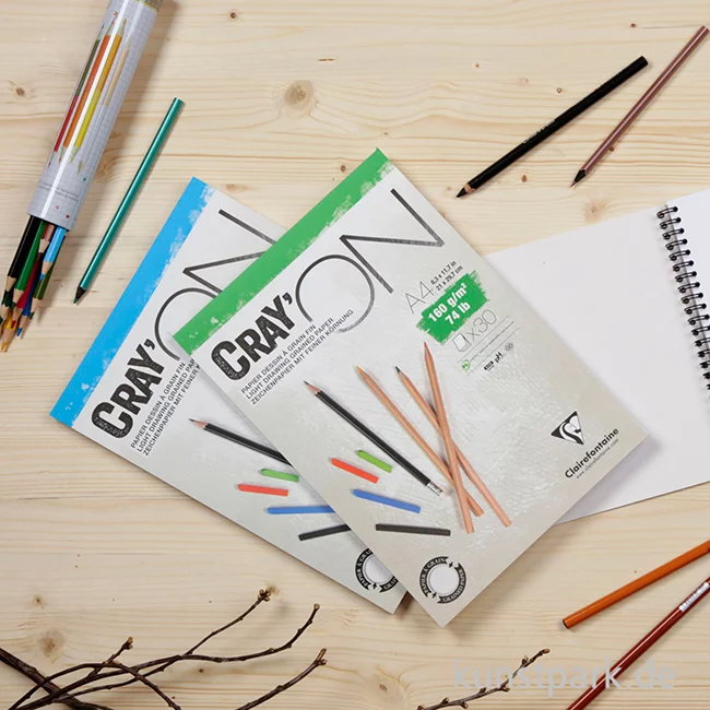 Artikelbild 2 des Artikels “Clairefontaine CRAY’ON Papier, DIN A4, Weiß, 120 g/m², 50 Blatt “