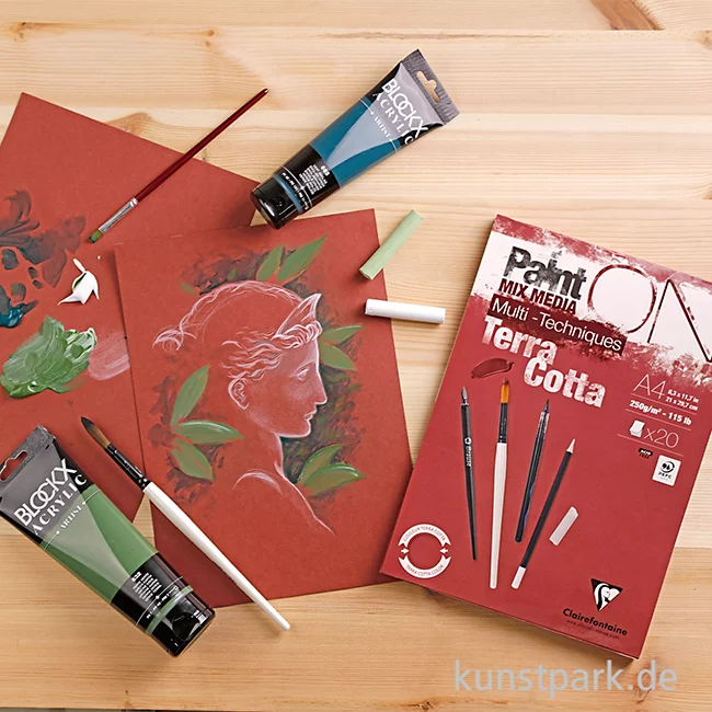 Artikelbild 2 des Artikels “Clairefontaine Paint'ON Papier, Terracotta, 250 g, 20 Blatt “