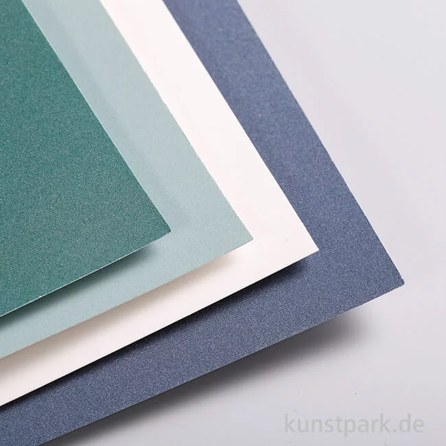 Artikelbild 2 des Artikels “Clairefontaine Pastelmat - 4-farbig Dunkelgrün, Hellgrün, Dunkelblau, Weiß, 24 x 30 cm “