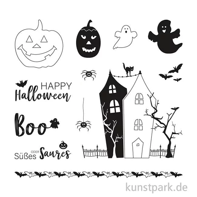 Artikelbild 2 des Artikels “Clear Stamps - Halloween, 102,5 x 97 mm, 13 Motive “