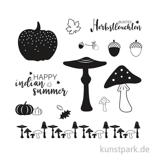 Artikelbild 2 des Artikels “Clear Stamps - Herbstleuchten, 102,5 x 97 mm, 13 Motive “