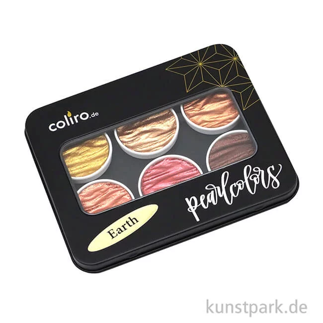 Artikelbild 2 des Artikels “COLIRO Pearl Colors - 6 Perlglanzfarben im Metallkasten, Earth “
