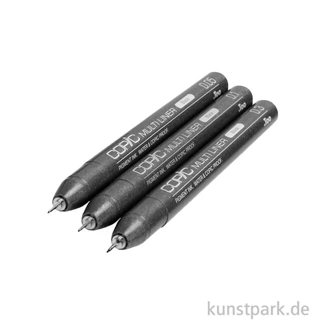 Artikelbild 2 des Artikels “COPIC Multiliner Set - Schwarz, 3 Strichstärken, 0,05-0,3 mm “