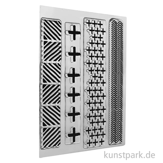 Artikelbild 2 des Artikels “CraftEmotions Clear Stamps - Kreuze und Fischgräten, DIN A6 “