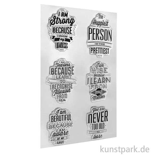 Artikelbild 2 des Artikels “CraftEmotions Clear Stamps - Labels Lyrics, DIN A6 “