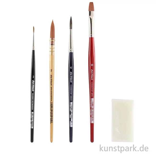 Artikelbild 2 des Artikels “da Vinci Aquarellpinsel Set, 4 Künstlerpinsel im Holzkasten, Nussbaum “