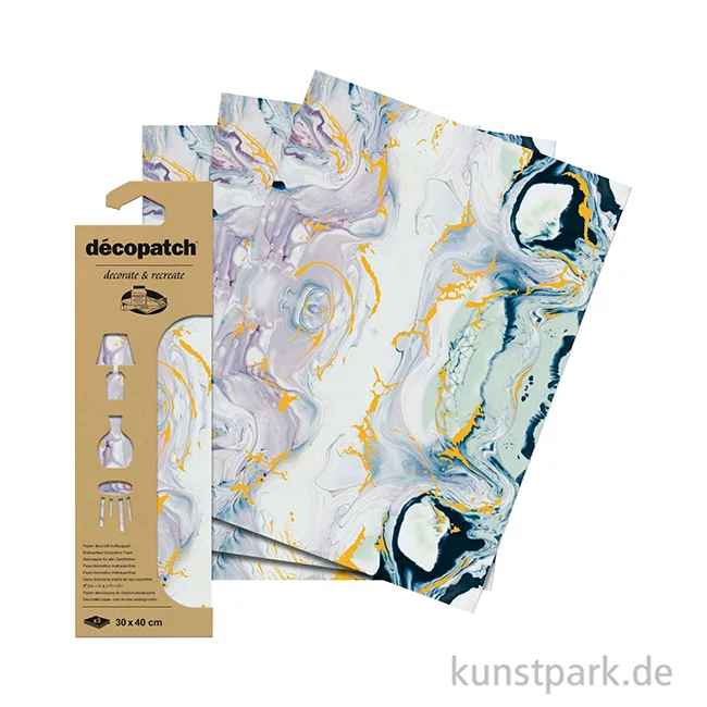 Artikelbild 2 des Artikels “DECOPATCH Papier 797 Marmor Gold-Lila, 3 Stück “