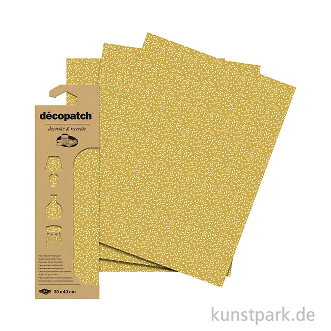 Artikelbild 2 des Artikels “DECOPATCH Papier 889 Muster Gold-Weiß, 3 Stück “