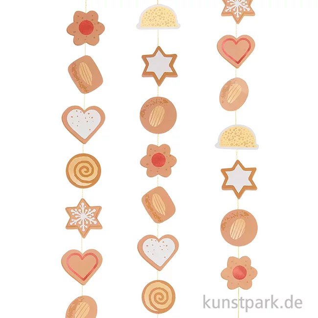 Artikelbild 2 des Artikels “Deko Girlande - Cookies, 6,5 x 7,5 cm, Länge 2,3 Meter “