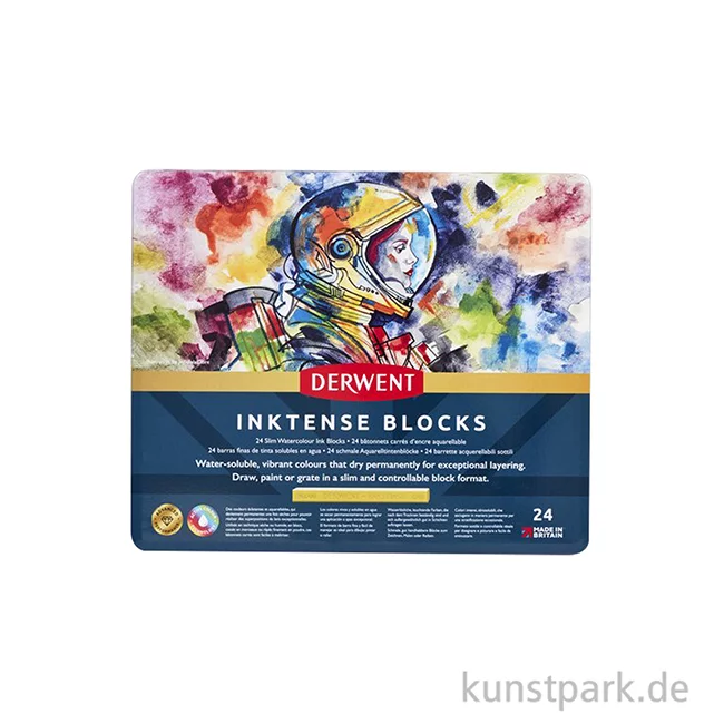 Artikelbild 2 des Artikels “Derwent INKTENSE, 24 Aquarellkreide Blöcke im Metalletui “