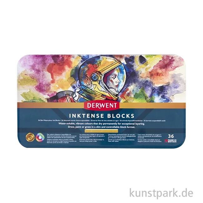 Artikelbild 2 des Artikels “Derwent INKTENSE, 36 Aquarellkreide Blöcke im Metalletui “