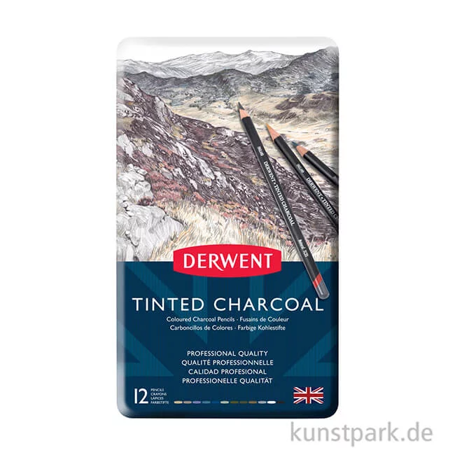 Artikelbild 2 des Artikels “Derwent TINTED Charcoal, 12 Tinten-Kohlestifte im Metalletui “